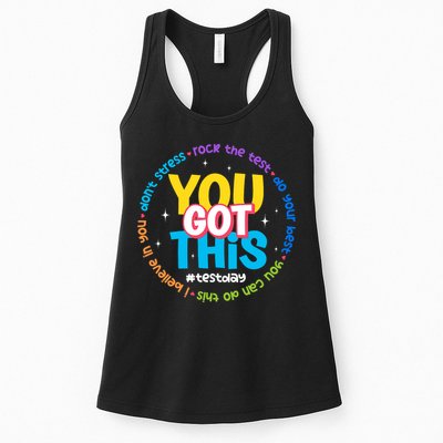 Test Day Rock The Test Teacher Testing Day You Got This  Womens Tank Top