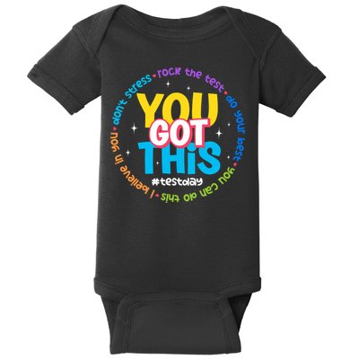 Test Day Rock The Test Teacher Testing Day You Got This  Baby Bodysuit