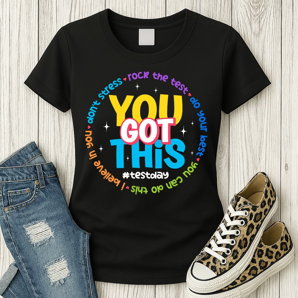 Test Day Rock The Test Teacher Testing Day You Got This  Womens T-Shirt