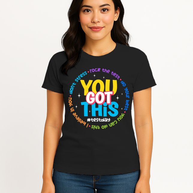Test Day Rock The Test Teacher Testing Day You Got This  Womens T-Shirt