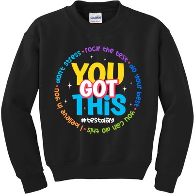 Test Day Rock The Test Teacher Testing Day You Got This  Kids Sweatshirt