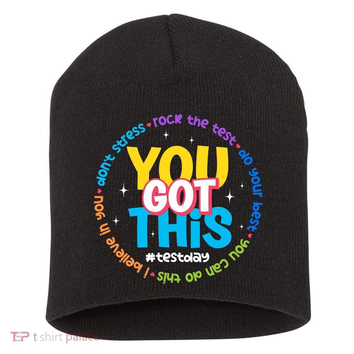 Test Day Rock The Test Teacher Testing Day You Got This  Short Acrylic Beanie