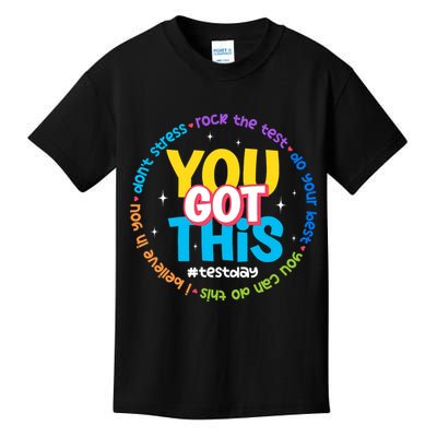 Test Day Rock The Test Teacher Testing Day You Got This  Kids T-Shirt