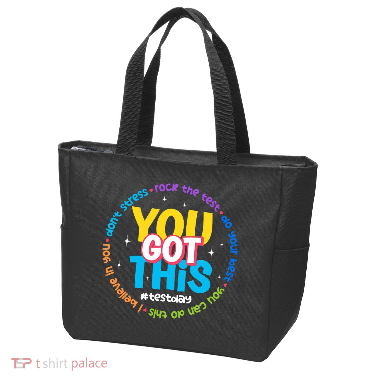 Test Day Rock The Test Teacher Testing Day You Got This  Zip Tote Bag