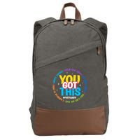 Test Day Rock The Test Teacher Testing Day You Got This  Cotton Canvas Backpack