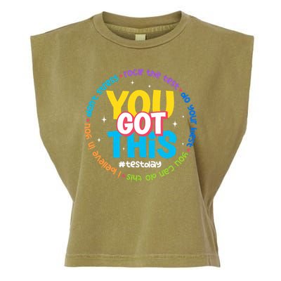 Test Day Rock The Test Teacher Testing Day You Got This  Garment-Dyed Women's Muscle Tee