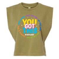 Test Day Rock The Test Teacher Testing Day You Got This  Garment-Dyed Women's Muscle Tee