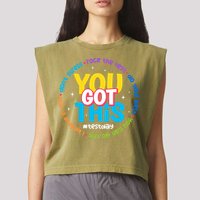 Test Day Rock The Test Teacher Testing Day You Got This  Garment-Dyed Women's Muscle Tee
