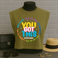 Test Day Rock The Test Teacher Testing Day You Got This  Garment-Dyed Women's Muscle Tee