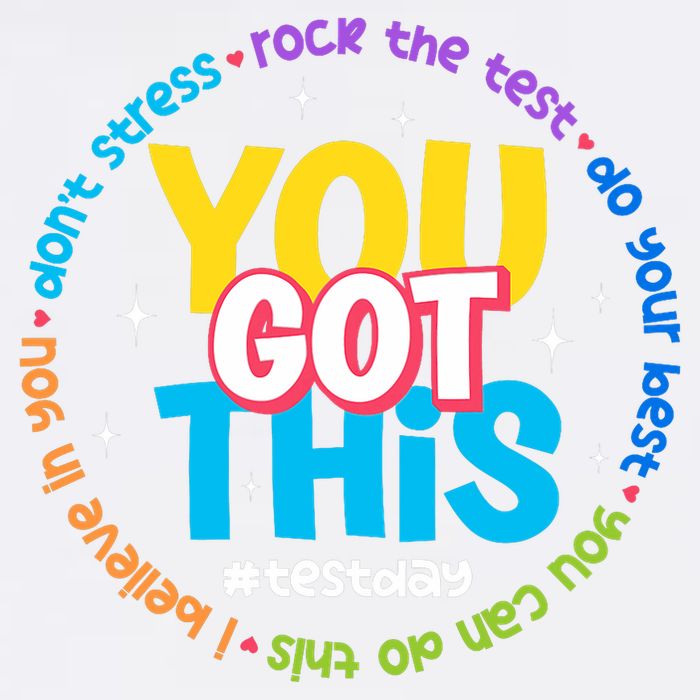 Test Day Rock The Test Teacher Testing Day You Got This  Garment-Dyed Sweatshirt