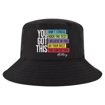 Test Day Rock The Test Teacher Testing Day You Got This  Cool Comfort Performance Bucket Hat
