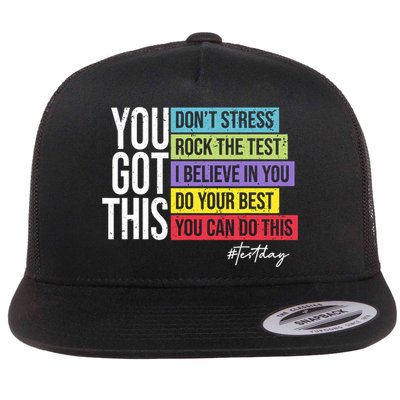 Test Day Rock The Test Teacher Testing Day You Got This  Flatbill Hat