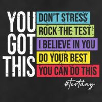 Test Day Rock The Test Teacher Testing Day You Got This  Large Microfiber Waffle Golf Towel