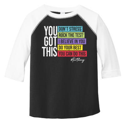 Test Day Rock The Test Teacher Testing Day You Got This  Toddler Fine Jersey T-Shirt