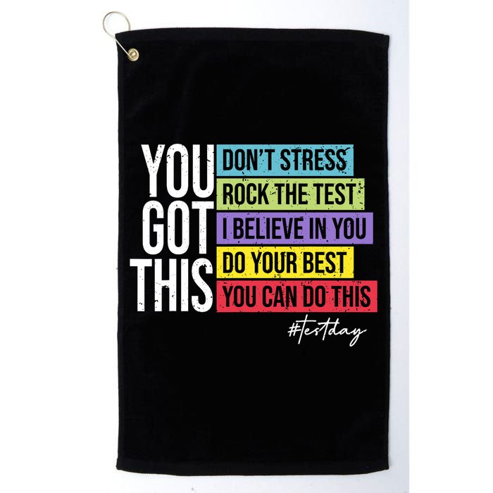Test Day Rock The Test Teacher Testing Day You Got This  Golf Towel