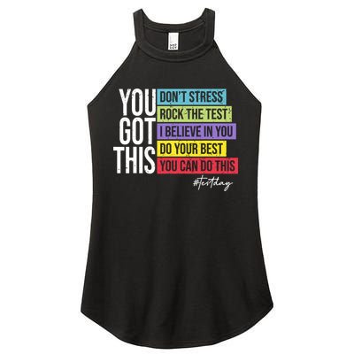 Test Day Rock The Test Teacher Testing Day You Got This  Women's Perfect Tri Rocker Tank