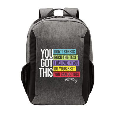 Test Day Rock The Test Teacher Testing Day You Got This  Vector Backpack