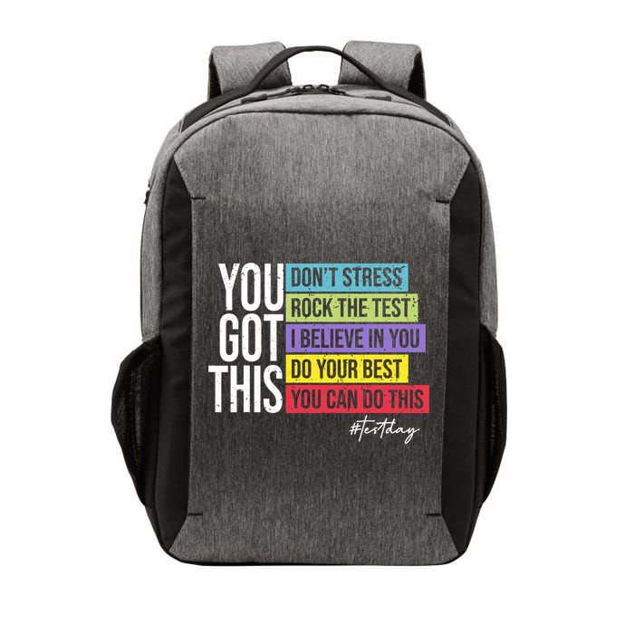 Test Day Rock The Test Teacher Testing Day You Got This  Vector Backpack