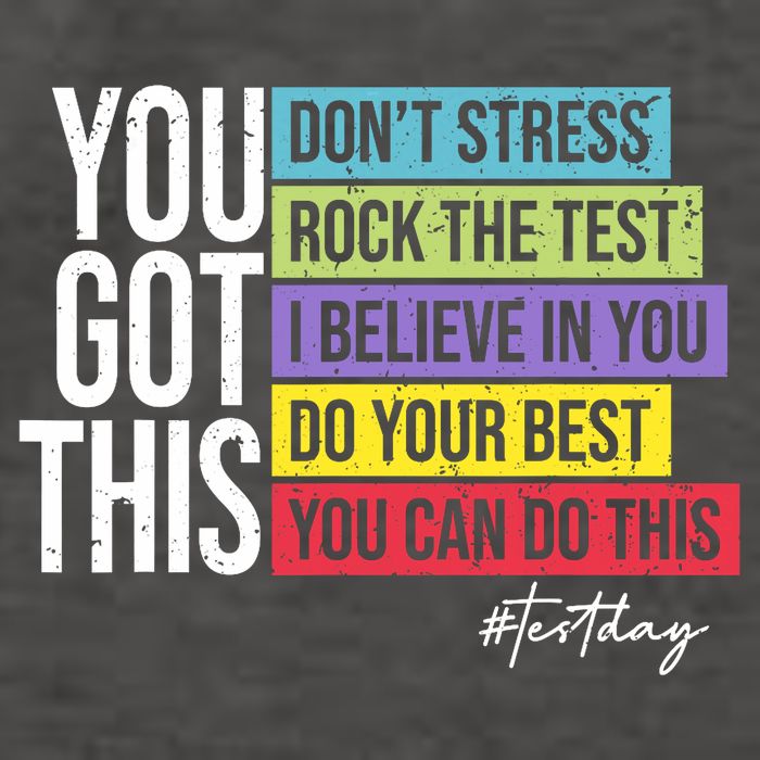 Test Day Rock The Test Teacher Testing Day You Got This  Vector Backpack