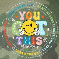 Test Day Rock The Test Teacher Testing Day You Got This Legacy Tie Dye Trucker Hat
