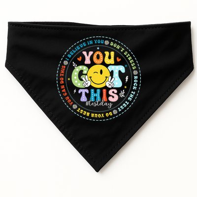 Test Day Rock The Test Teacher Testing Day You Got This USA-Made Doggie Bandana