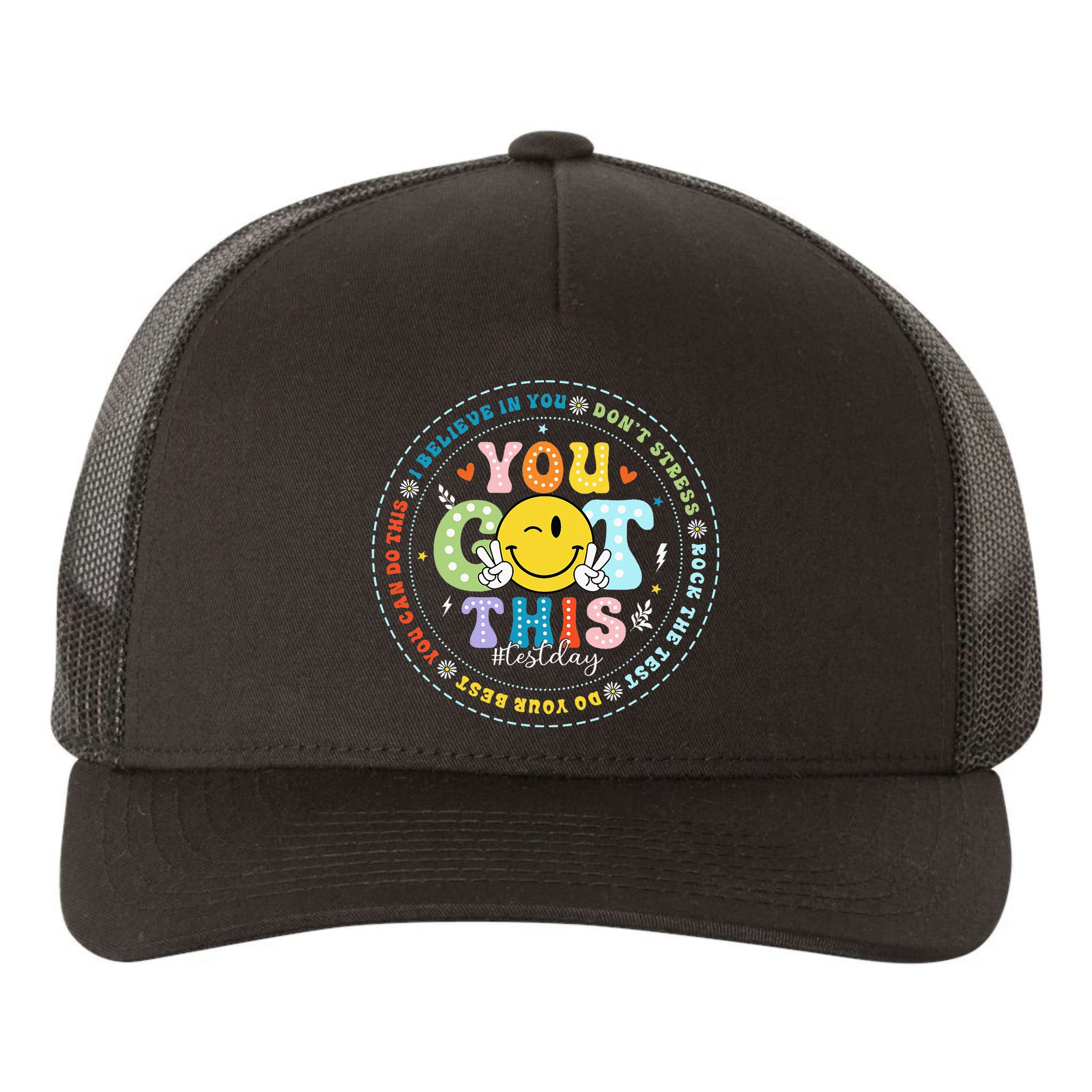 Test Day Rock The Test Teacher Testing Day You Got This Yupoong Adult 5-Panel Trucker Hat