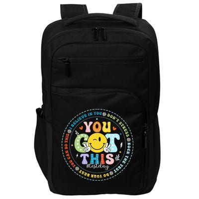 Test Day Rock The Test Teacher Testing Day You Got This Impact Tech Backpack