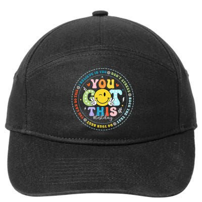 Test Day Rock The Test Teacher Testing Day You Got This 7-Panel Snapback Hat