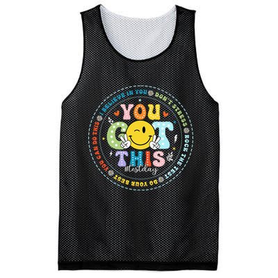 Test Day Rock The Test Teacher Testing Day You Got This Mesh Reversible Basketball Jersey Tank