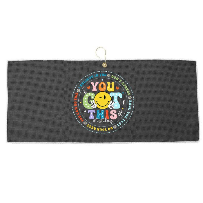 Test Day Rock The Test Teacher Testing Day You Got This Large Microfiber Waffle Golf Towel
