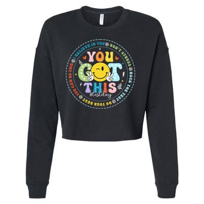 Test Day Rock The Test Teacher Testing Day You Got This Cropped Pullover Crew