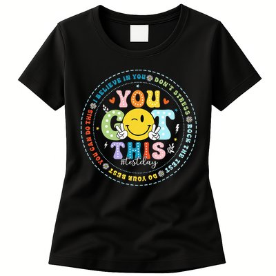 Test Day Rock The Test Teacher Testing Day You Got This Womens T-Shirt