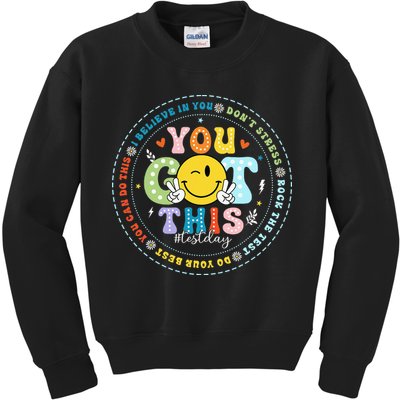 Test Day Rock The Test Teacher Testing Day You Got This Kids Sweatshirt