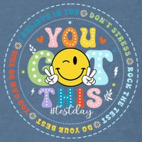 Test Day Rock The Test Teacher Testing Day You Got This Garment-Dyed Sweatshirt