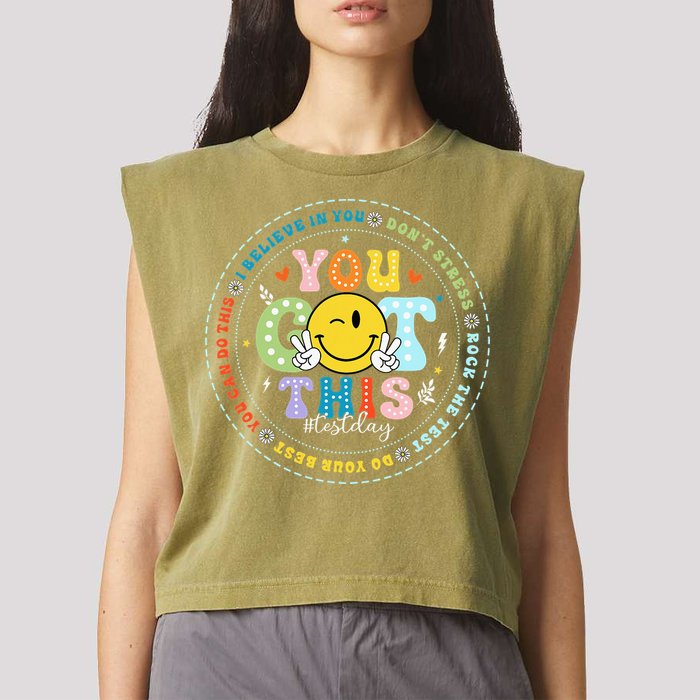 Test Day Rock The Test Teacher Testing Day You Got This Garment-Dyed Women's Muscle Tee