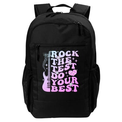 Test Day Rock The Test Do Your Best Testing Day Teacher Daily Commute Backpack
