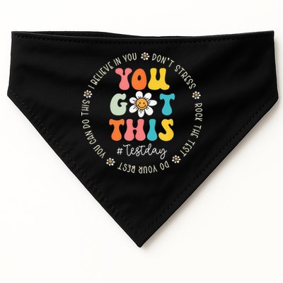 Test Day Rock The Test Teacher Testing Day You Got This USA-Made Doggie Bandana