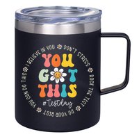 Test Day Rock The Test Teacher Testing Day You Got This 12oz Stainless Steel Coffee Mug
