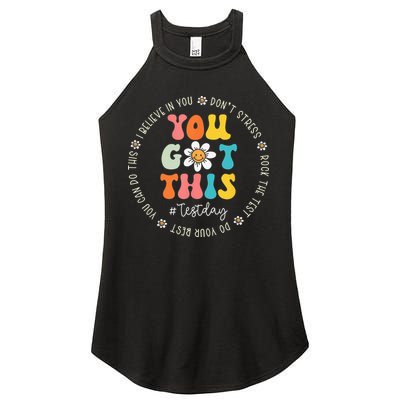 Test Day Rock The Test Teacher Testing Day You Got This Women's Perfect Tri Rocker Tank