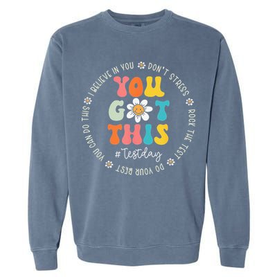 Test Day Rock The Test Teacher Testing Day You Got This Garment-Dyed Sweatshirt