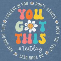 Test Day Rock The Test Teacher Testing Day You Got This Garment-Dyed Sweatshirt