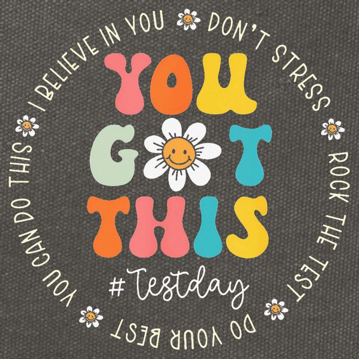 Test Day Rock The Test Teacher Testing Day You Got This Cotton Canvas Backpack