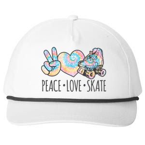 Tie Dye Roller Skating For Teen Girls Peace Love Skate Gift Snapback Five-Panel Rope Hat