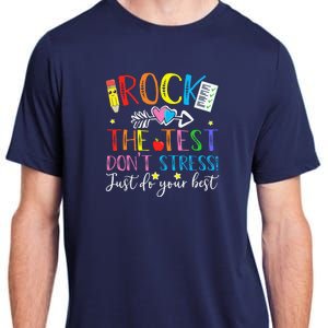 Test Day Rock The Test Teacher Testing Day Adult ChromaSoft Performance T-Shirt