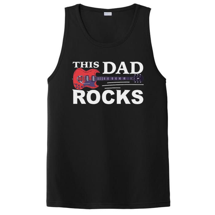 This Dad Rocks Guitar Old Rockers PosiCharge Competitor Tank