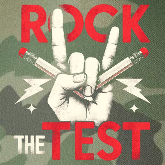Testing Day Rock The Test Rock Music Teach.er Student Legacy Tie Dye Trucker Hat