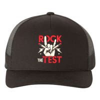 Testing Day Rock The Test Rock Music Teach.er Student Yupoong Adult 5-Panel Trucker Hat