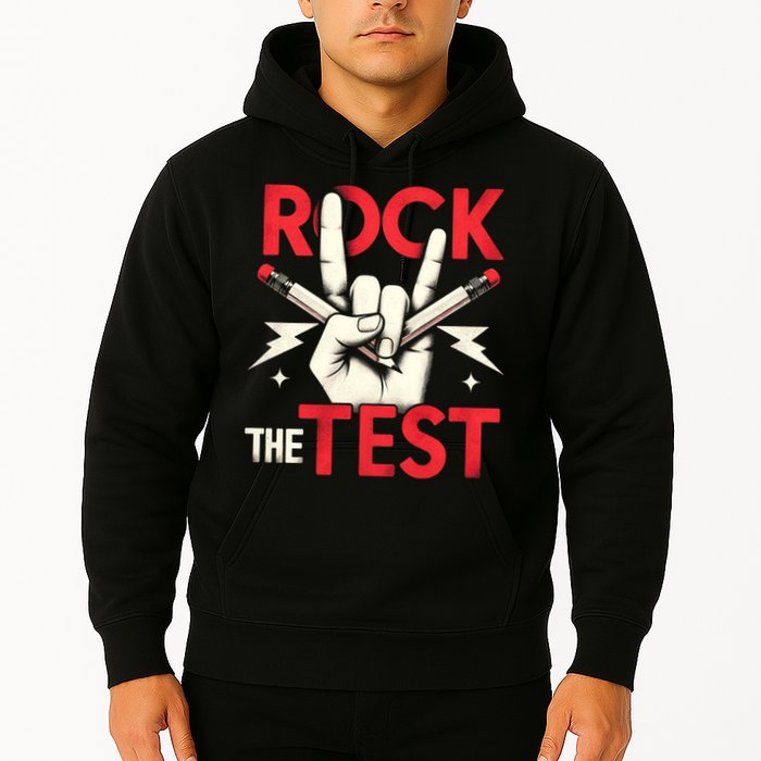 Testing Day Rock The Test Rock Music Teach.er Student Hoodie