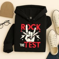 Testing Day Rock The Test Rock Music Teach.er Student Hoodie