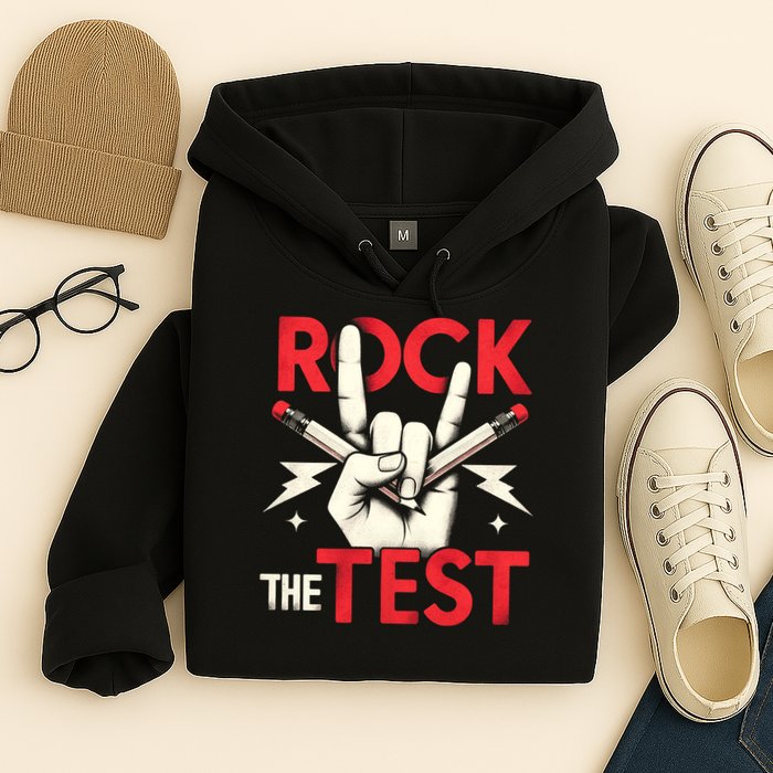 Testing Day Rock The Test Rock Music Teach.er Student Hoodie